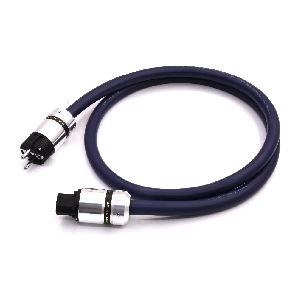 HiFi-Audio-Stromkabel mit US/EU/AU-Steckern, 10 AWG audiophiles Netzkabel, vergoldete 125 V 15 A C15/C13 Stromleitung – Detail 4