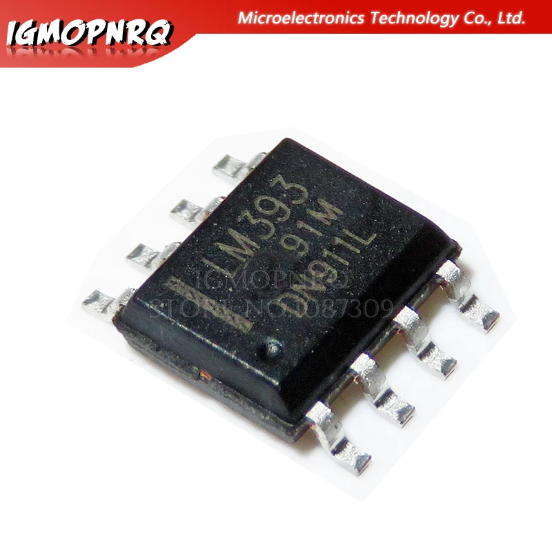 20pcs LM393 LM393DR LM393D SOP-8 Comparators Dual Differential new original