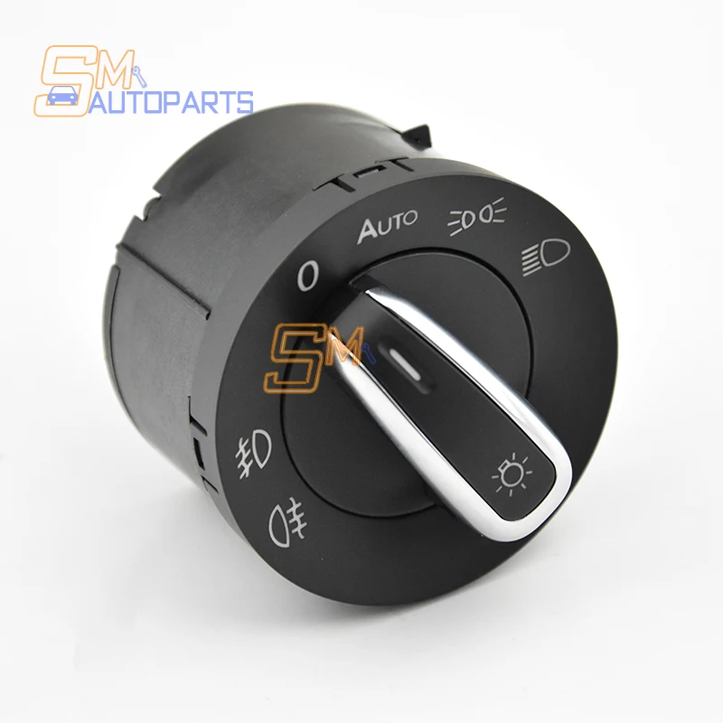 5ND941431B New Auto Headlight Switch For VW Golf Jetta MK5 Tiguan MK6 Fog Lamp Knob Fit Caddy Passat B6 cc Polo Chrome