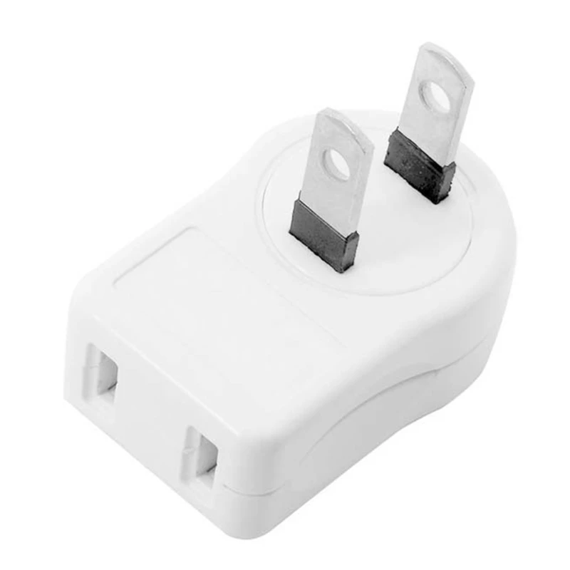 Power Extension Adapter 2-Prong 2 Outlets 90 Degree Angled Plug Adapter and Power Inverter