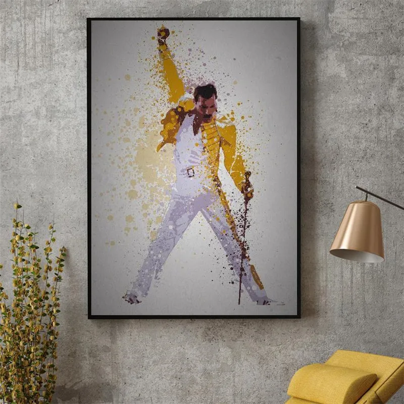 

Queen Freddie Mercury Bohemian Rhapsody Canvas Painting Posters And Prints Pictures On The Wall Abstract Decorative Home Decor