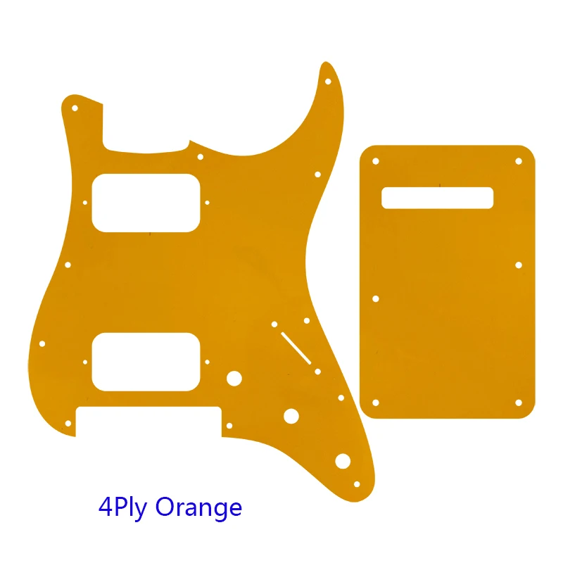 FeiMan Custom Guitar Pickguard -For US 11 Screw Holes Strat With Floyd Rose Tremolo Bridge Single HH Scratch Plate & Back Plate