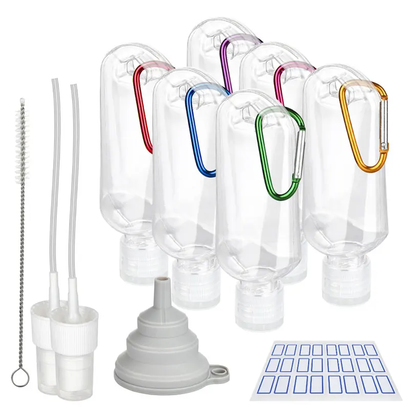 8PCS/11PCS/13PCS Portable Travel Hook Bottle 50ml for Disinfecting Hand Sanitizer Dispensing Bottle Flip Cap Bottle