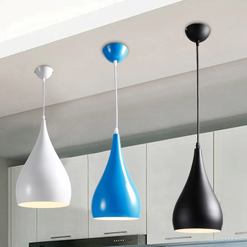 

Style Pendant Lamp Dia 15 *28cm Kitchen Pendant Light Length 85cm Aluminum/ Chrome 110-240V 7-Colors Dinning Light