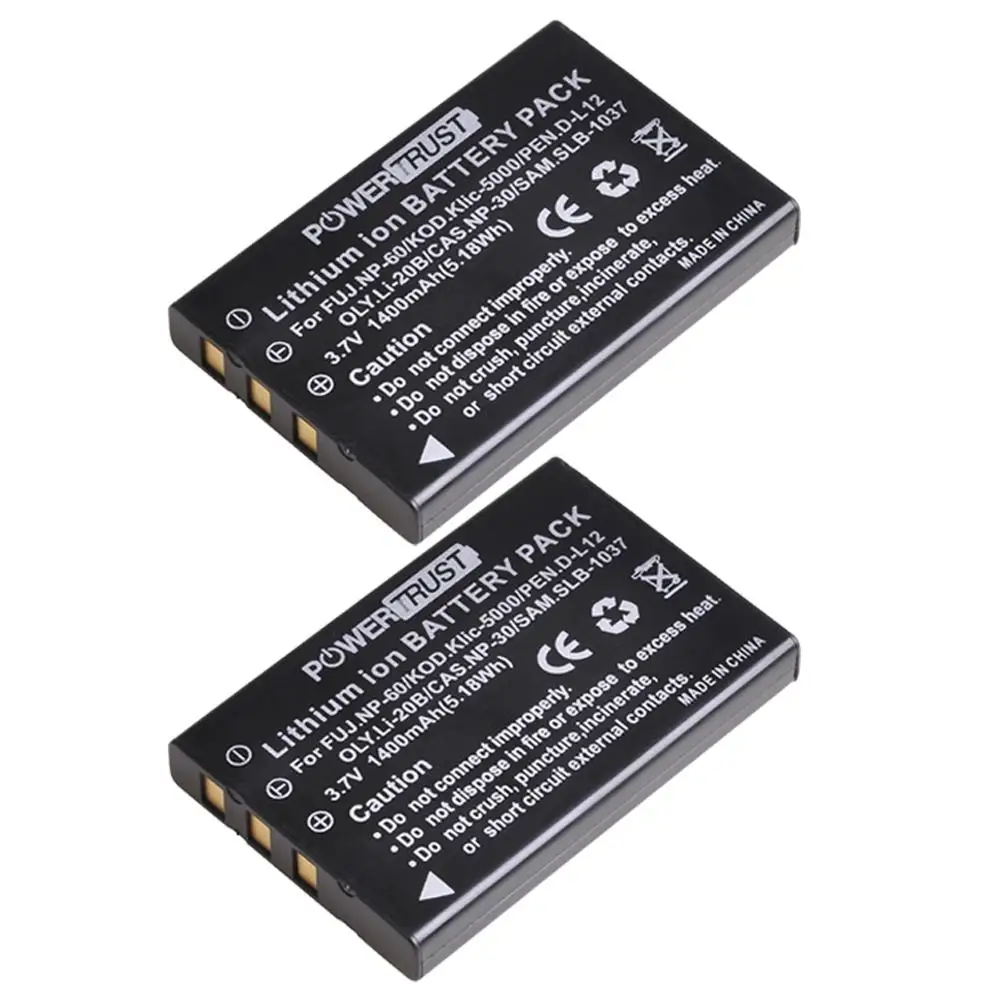 NP-60 NP60 Battery and LED Charger for Fujifilm NP-60 Kodak KLIC-5000 Samsung SLB-1137 Olympus LI-20B FinePix 50i 601 F401