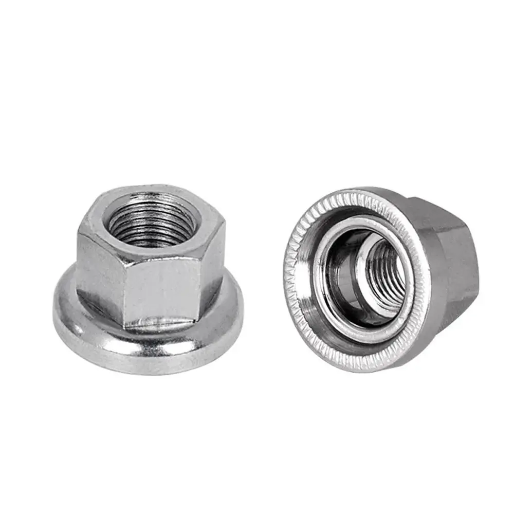 Fixed Gear Bicycle Hub Nuts Front Rear Drum Hub Axle Fastening M9 M10 Nut With Anti-skid Texture for Firm Mount