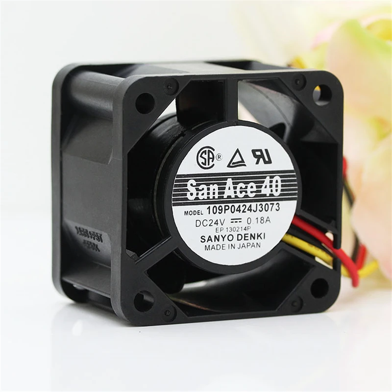 새로운 San Ace 40 4cm 서버 팬 4028 40*40*28mm 24V 0.18A 0.095A 서버 냉각 팬 109P0424J3073 109P0424H316 109P0424J3D013