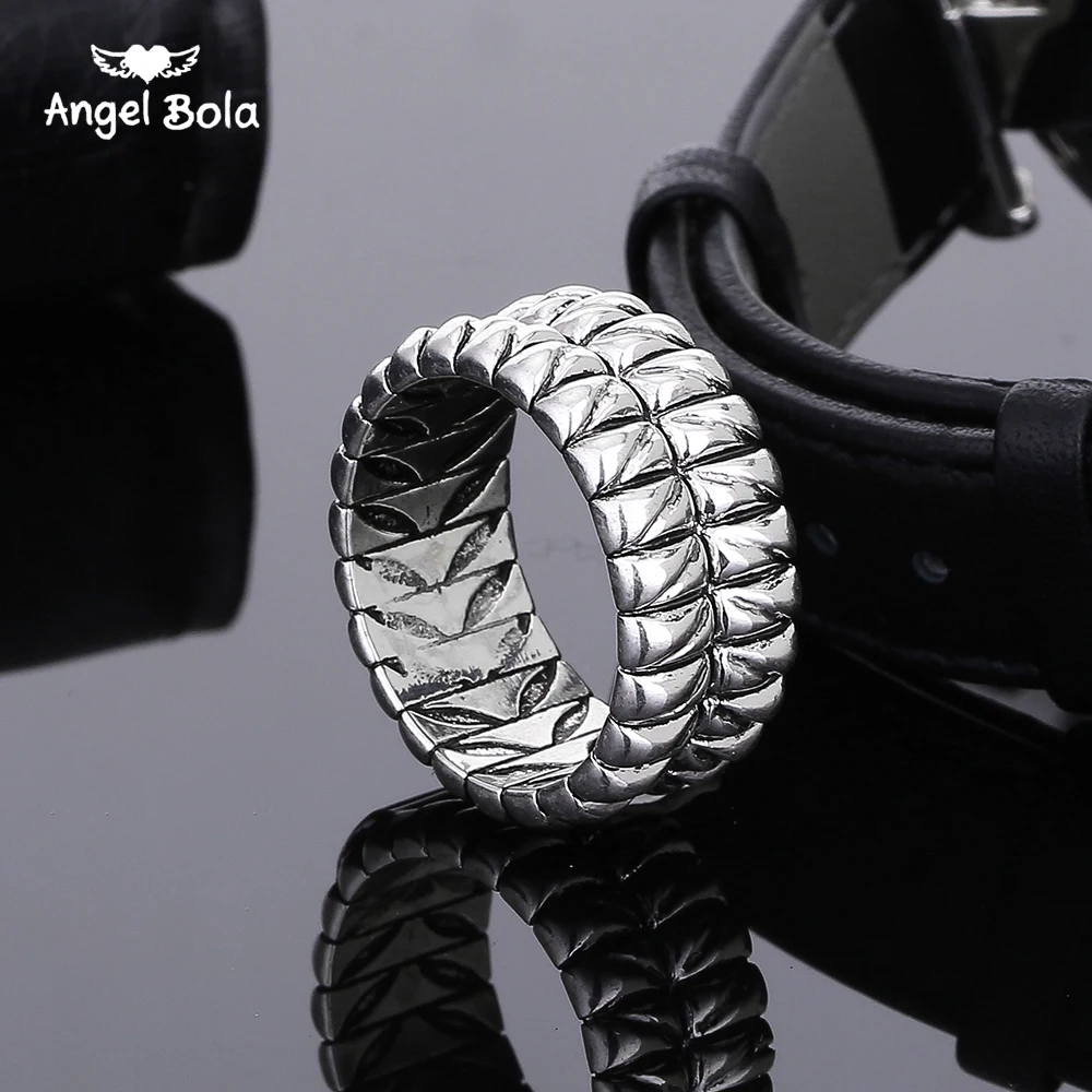 Buddha Ring Silver color Men Biker Charm Bicycle Female Buddhism Jewelry Motorcycle Tire Texture Boeddha Ring Drop Shipping