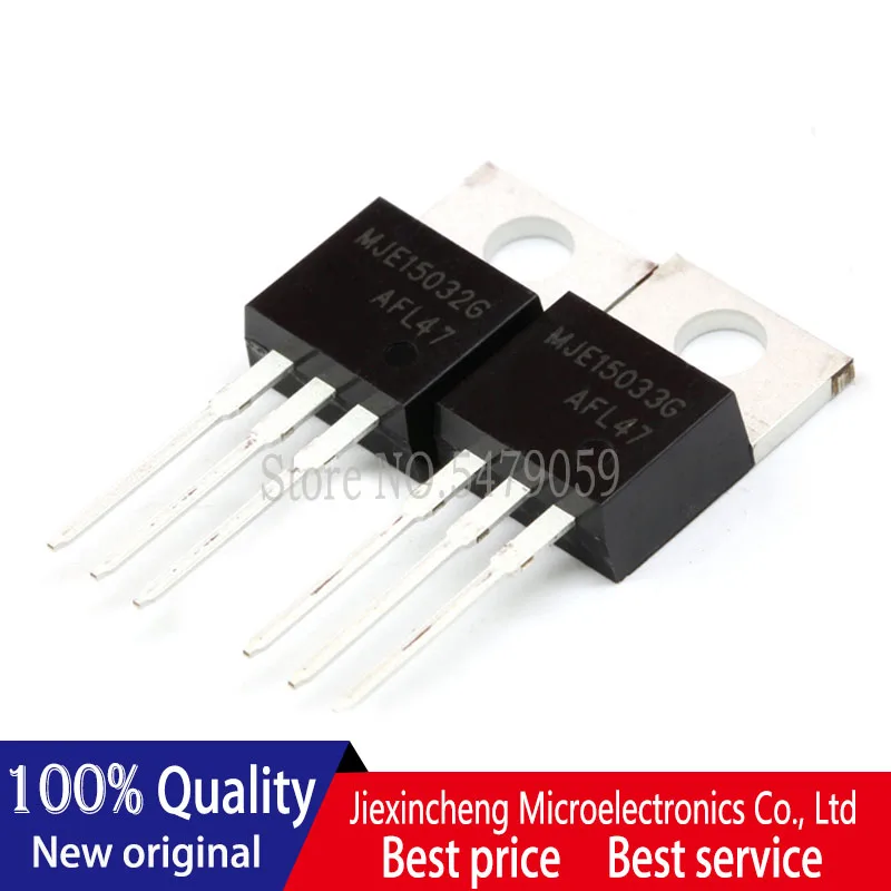 (20 pces = 10pair) mje15032g mje15033g mje15032 mje15033 to220 transistor de áudio 8a 250v novo original
