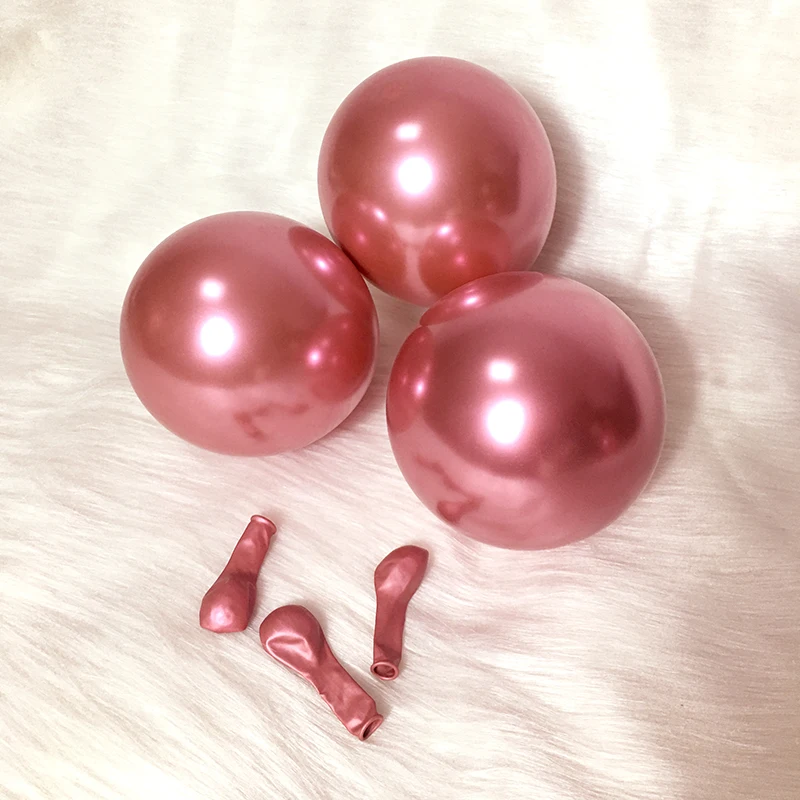 50 قطعة 10 بوصة بالون معدني الزفاف بالونات اللاتكس سميكة الكروم لامع الألوان الهيليوم كرات الهواء Globos حفلة عيد ميلاد ديكور