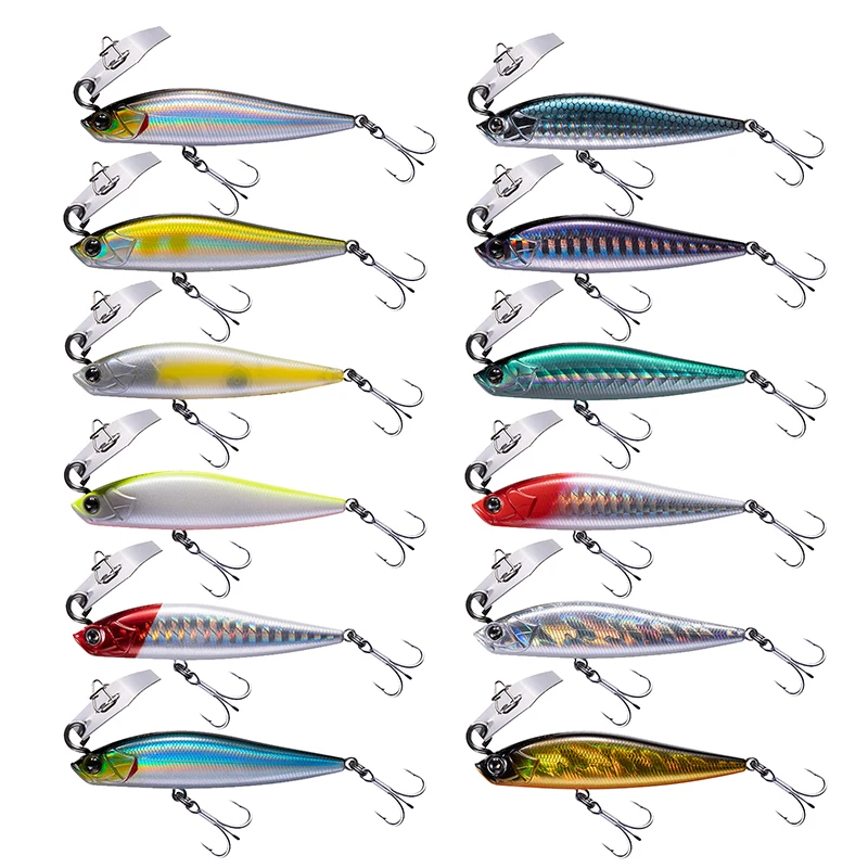 EWE kuangchanعالية التردد الاهتزاز قلم رصاص طويل النار الصيد إغراء 6.5 سنتيمتر/8.0 سنتيمتر Isca الاصطناعي المتذبذب 10 جرام/14 جرام بايك باس