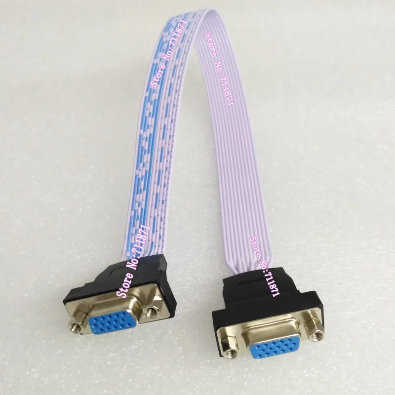 Cable VGA D-sub de 15 pines hembra a hembra, línea de 15 orificios D-Sub HDB15 VGA hembra a hembra, cable de 30cm, cable hembra VGA