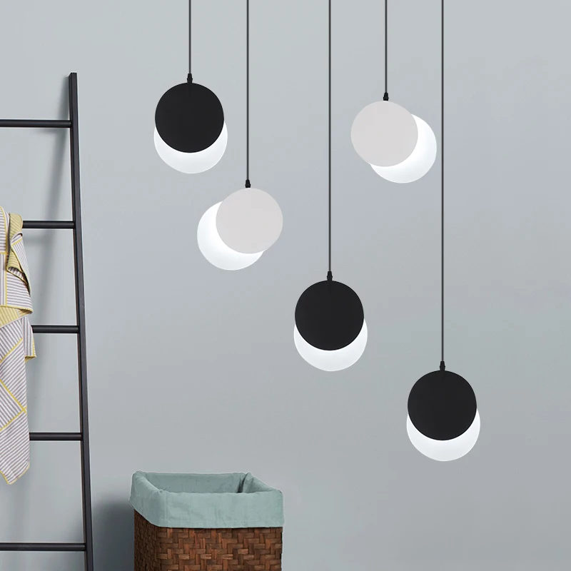 Modern Iron Pendant Lamp Different Type LED Pendant Lighting Living Room Dining Room Bedside Bedroom Loft Art Deco Hanging Lamps