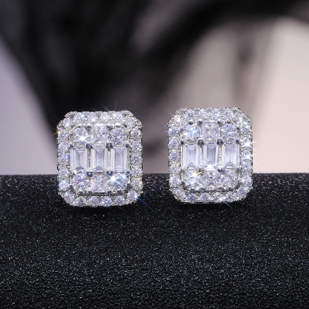 Huitan Delicate Dazzling Cubic Zircon Women Stud Earrings Elegant Female Wedding Earrings Nice Anniversary Gift Fashion Jewelry