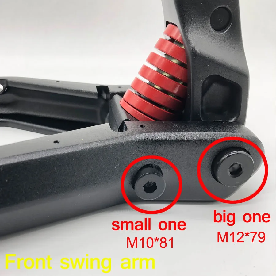 Mantis10 M10x81 M12x79 Pair Screw Bolt Front and Rear Swing Arm Butt for Kaabo Mantis 10inch Scooter