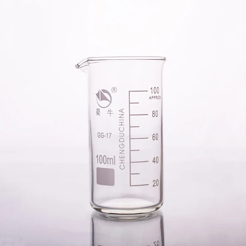 

5pcs Beaker in tall form,Capacity 100ml,Outer diameter=46mm,Height=93mm,Laboratory beaker