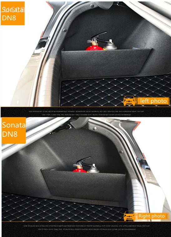 2PC Car Trunk Side storage organizer for Hyundai Sonata DN8 2020 2021+ Car trunk storage plate accessories Modification