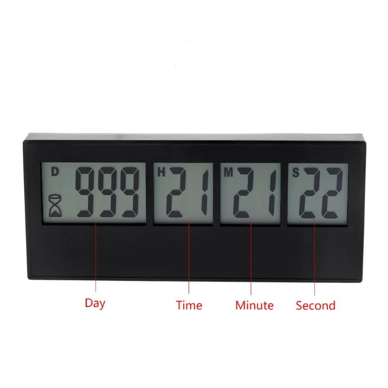 999 Day Countdown Timer LCD Digital Kitchen Timer Event Reminder For Wedding Lab Cooking Kitchen Time Reminder