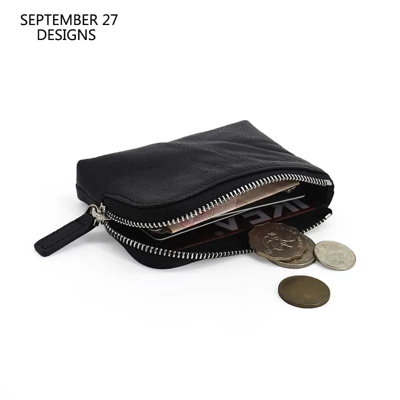 Key Wallet Genuine Leather Mini Coin Purses Women Car Key Bags Men Small Credit Card Wallets Cowhide Key Case Housekeeper Pack