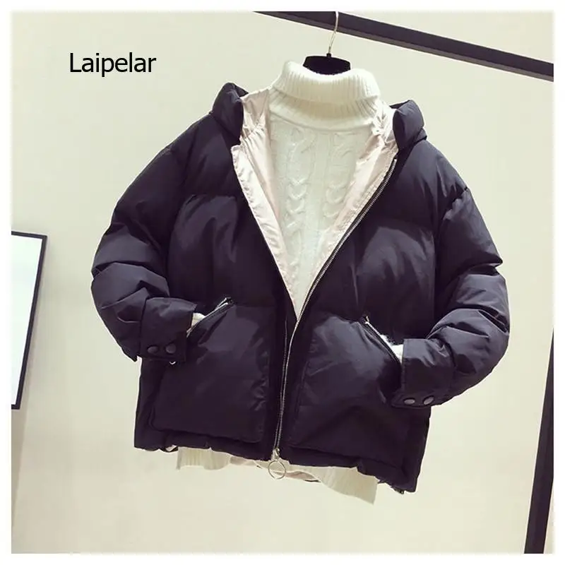 2021 New Winter Jacket Women Coat Parkas Short Hooded Overcoat Casual Warm Cotton-padded Jacket Parka Female Jacket Outwear