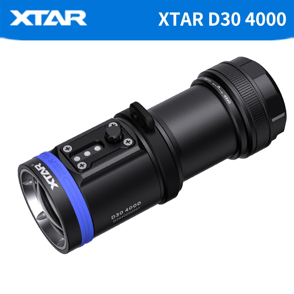 

XTAR D30 4000 Diving Flashlight 4000 Lumen UV/Red/Blue Light Multi-color LEDUnderwater Photography Video Light