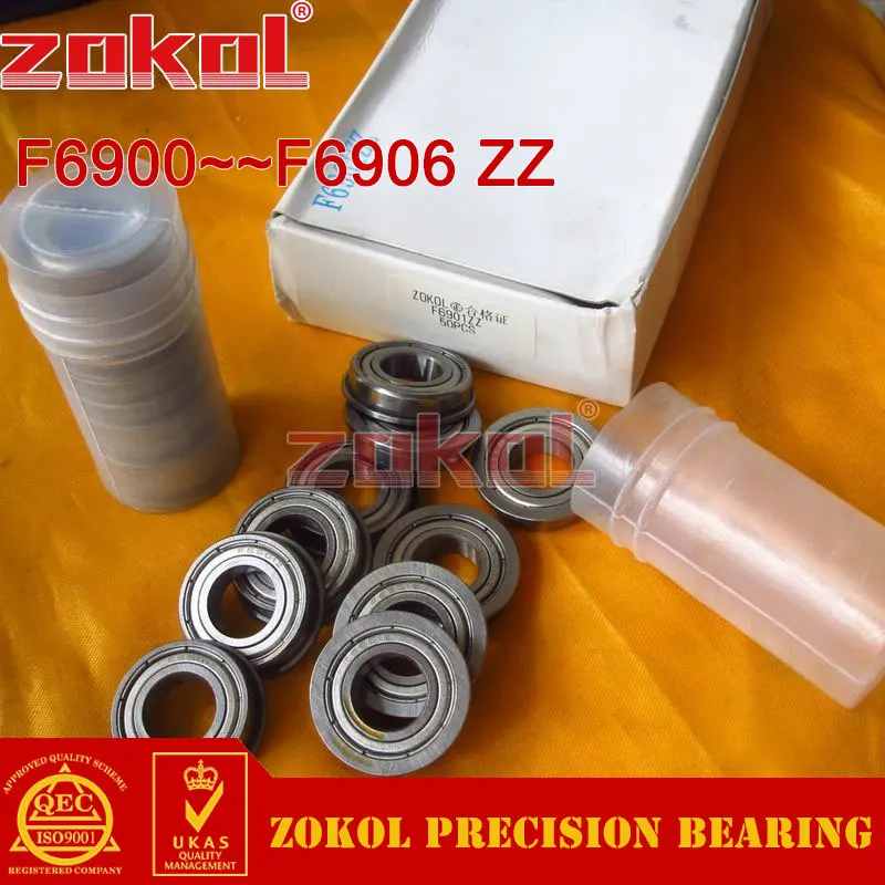 5/100Pcs/Lot F6900/6901/6902/6903/6904/6905/6906ZZ Z Flange Deep Groove Ball Bearing  High Speed