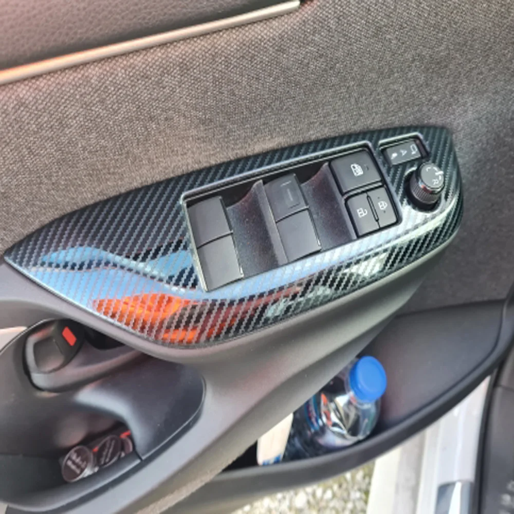 Couvercle de panneau de commande de porte et fenêtre, boutons de levage en verre, garnitures de cadre, accessoires de voiture, pour Toyota Yaris Cross 2020 2021 2022 2023