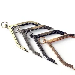 11cm Triangle Purse Frame Kiss Clasp DIY Metal Accessories For O Clutch Bag Frame Vintage Coin Purse Metal Clutch Bag Frame