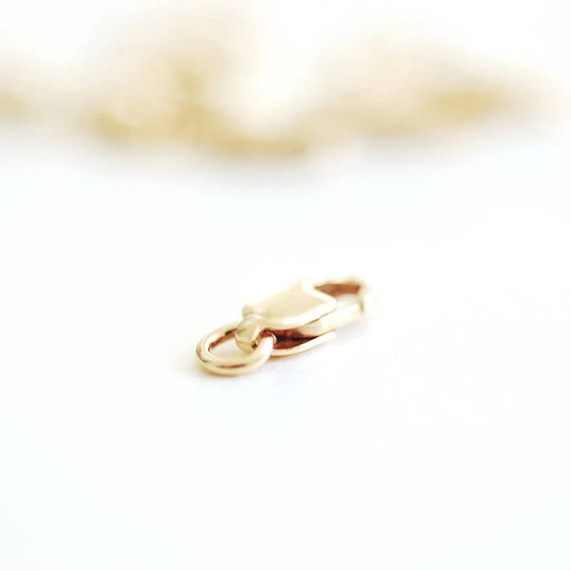 14K Goldfilled Karabinerverschluss mit offenem Ring, Großhandelsbedarf für Armbänder, Halsketten und handgemachten Schmuck – Detail 17