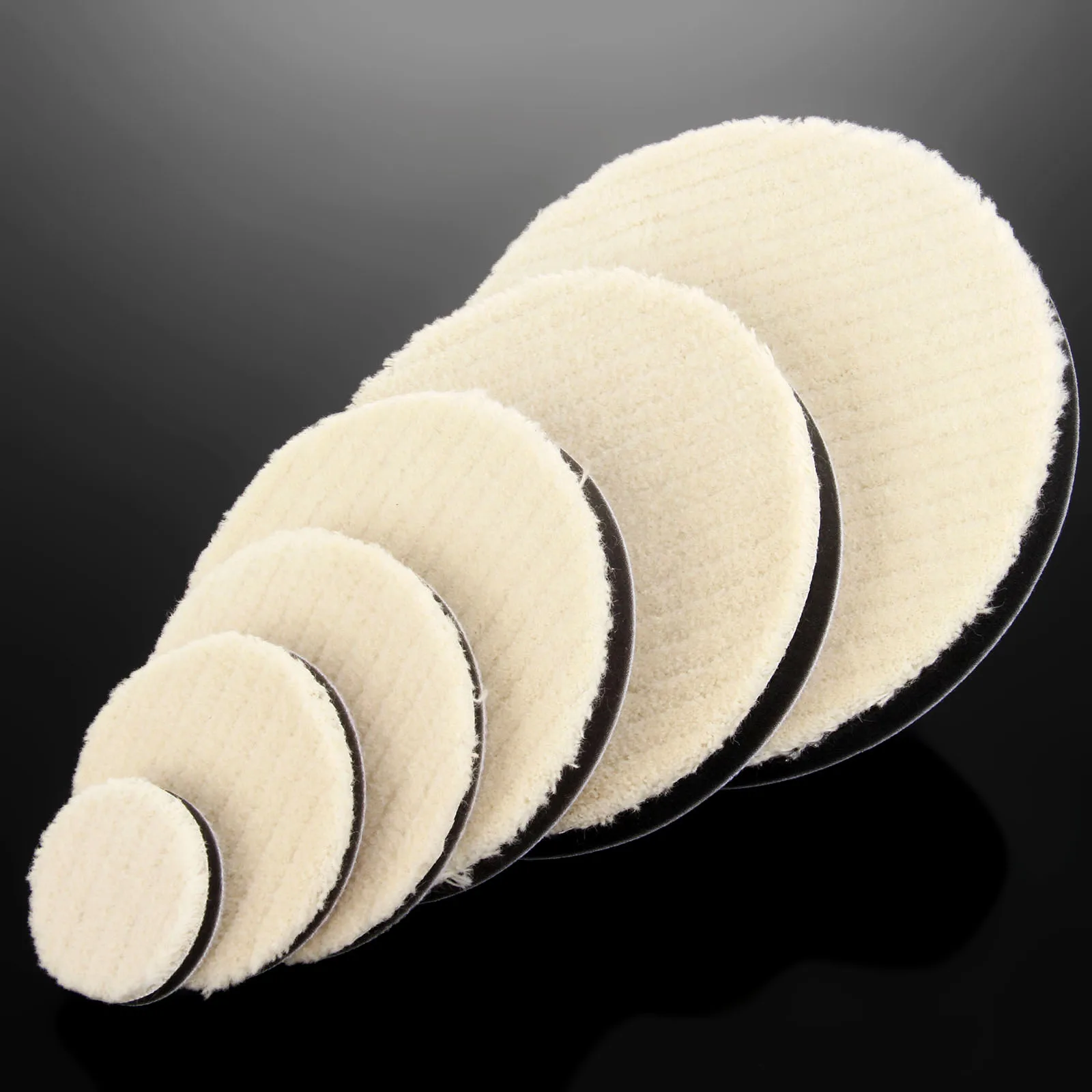 2Pcs 2/3/4/5/6/7 Inch Car Polishing Disc Wool Polishing Pad for Car Polisher Detail Mirror Finish Polish 50/80/100/125/150/180mm