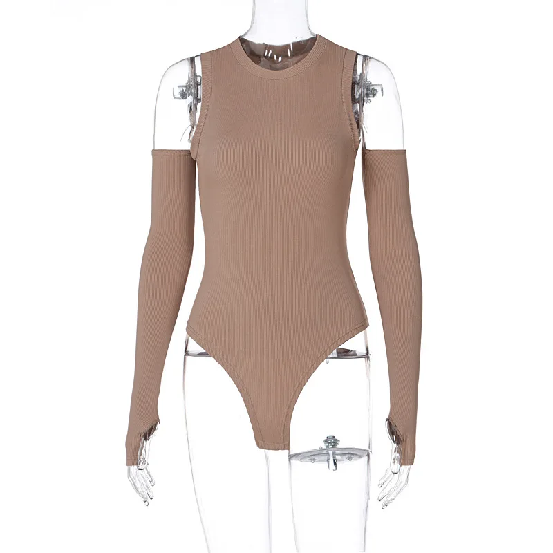 BKLD Mùa Xuân Mới Gợi Cảm Ôm Cổ Tròn Không Tay Một Trong Những Bộ Trang Phục Đặc Bodysuits Với Tay Áo Cho 2021 Nữ Jumpsuit