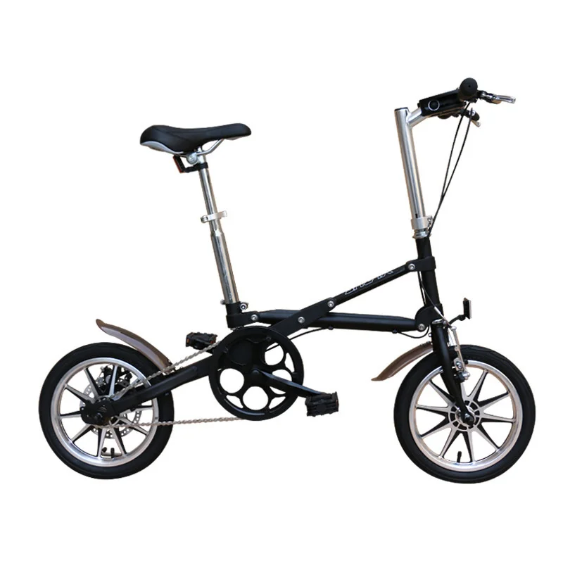 14 Inch Folding Bicycle Double Disc Brake Bikes Bicycle One Second Quick Folding Bike Bicycle Adult Mini Portable Cycles