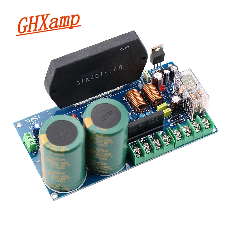 GHXAMP-placa amplificadora de potencia de música, película gruesa de STK401-140, alta potencia, 120W + 120W con protección de altavoz UPC1237