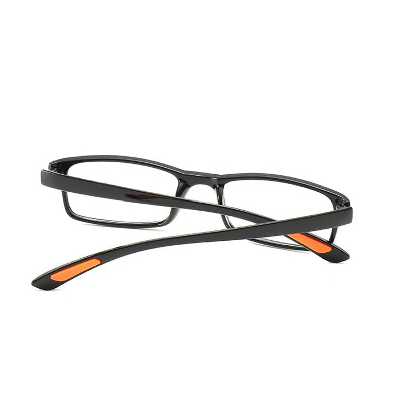 Ultra-light TR90 Square Myopia Glasses With Degree Women Men Student Prescription Eyeglasses Black-Red Frame -0.5 -1.0 To -6.0