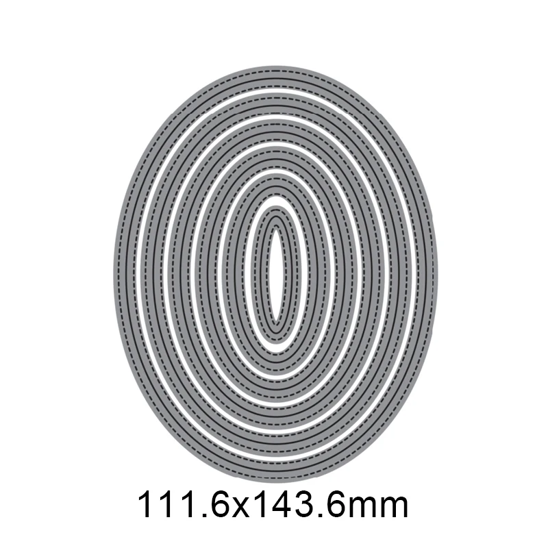 

2021 New Arrival Metal Cutting Dies 111.3*143.6mm Oval Frame For DIY Scrapbooking Decorative Card Making Embossing Craft