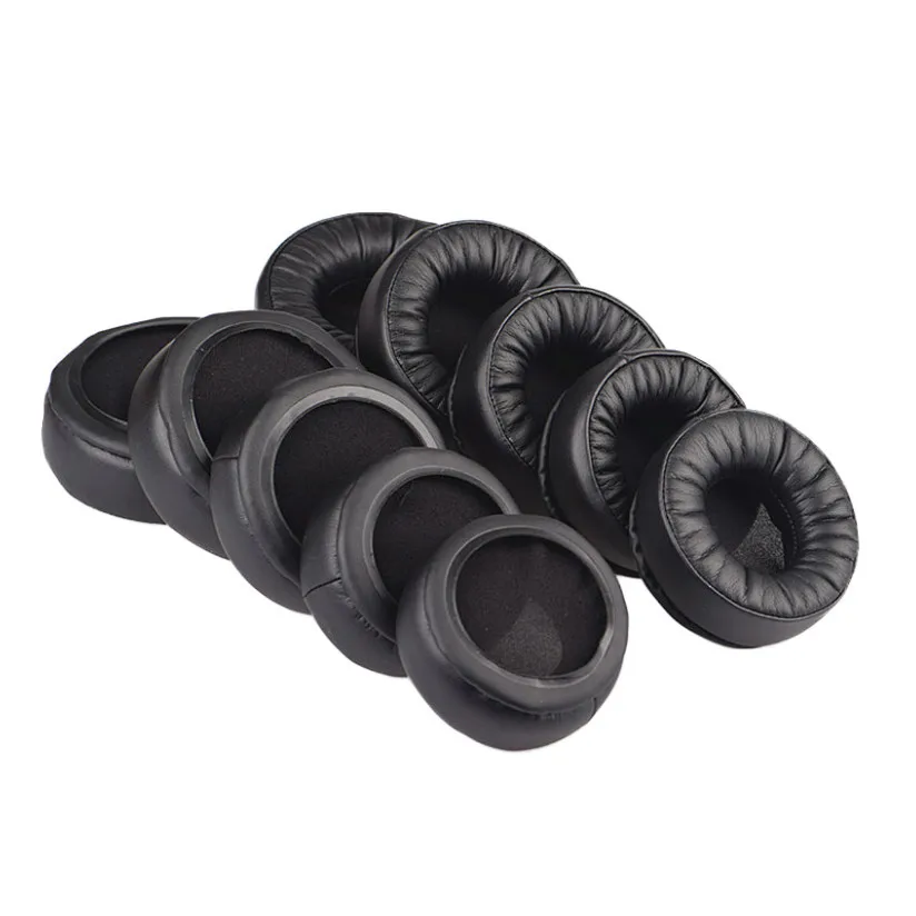 Coussinets d'oreille universels 70-110mm, housse de coussin de remplacement ronde en cuir souple, protège-oreilles en protéines de bonne qualité, en promotion, nouveau 2 pièces