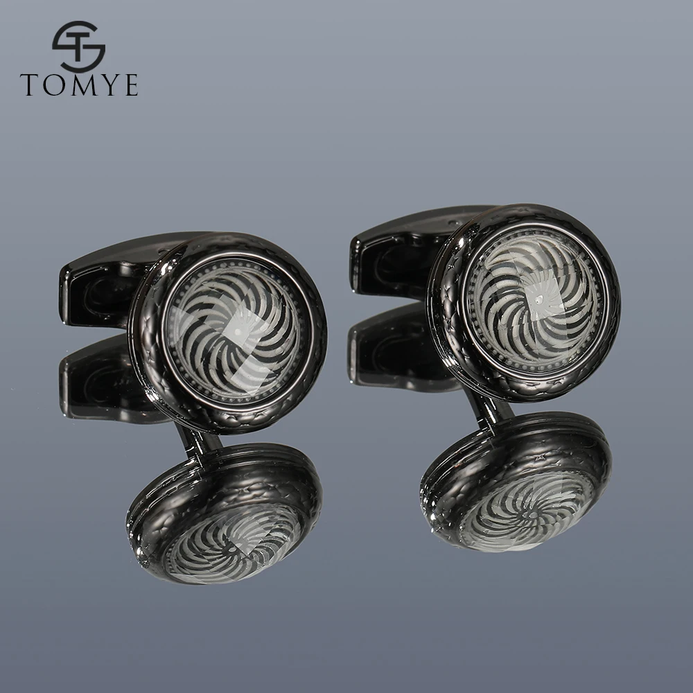 Cufflinks for Men TOMYE XK20S058 High Quality Fashion Round Metal Buttons Formal Dress Shirt Cuff Links for Wedding Gifts