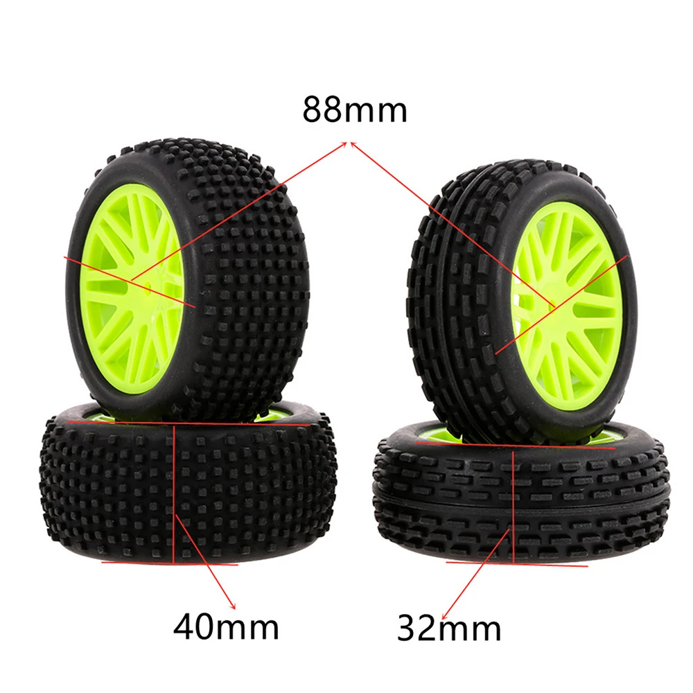 88/75mm Off Road Buggy Tires Wheel 12mm Hex Hubs for Wltoys 144001 1/14 1/16 1/10 Axial Scx10 Traxxas Trx-4 Tamiya RC Racing Car