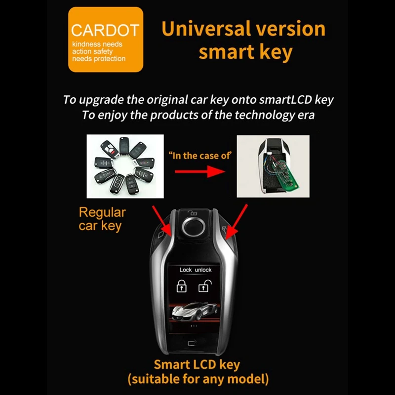 Upgrade Universal Smart Remote Car LCD Key Fob For BMW/Benz/Audi/Toyota/Honda/Cadillac/Lexus/KIA/Ford/Hyundai Accessories