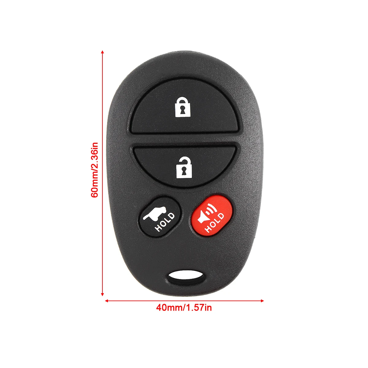 4 Button 315MHz Car Keyless Entry Remote Key Fob Replacement for Toyota Sienna Tundra Avalon Solara Sequoia Highlander 2004-2016