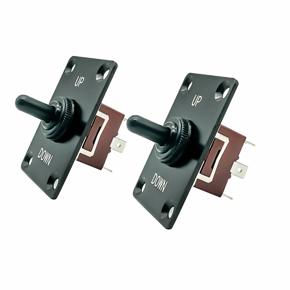 

2PCS Marine Boat Yacht Trim Tab 3-Way (On)-Off-(On) Momentary Toggle Switch with Aluminum Panel DC 12V 2pcs