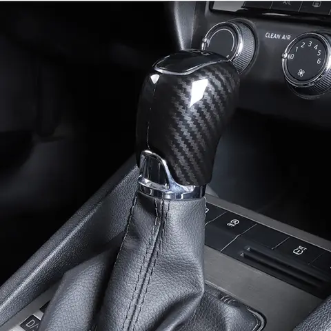 SKODA OCTAVIA/Superb 2015-2019 탄소 섬유 AT/MT 기어/핸드 브레이크 커버 케이스 스티커 자동차 스타일링 장식