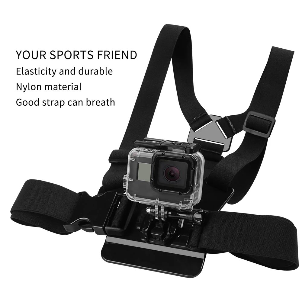 Chest Strap mount belt for Gopro hero 8 7 6 5 Xiaomi yi 4K Action camera Chest Mount Harness for Go Pro SJCAM osmo sport cam fix