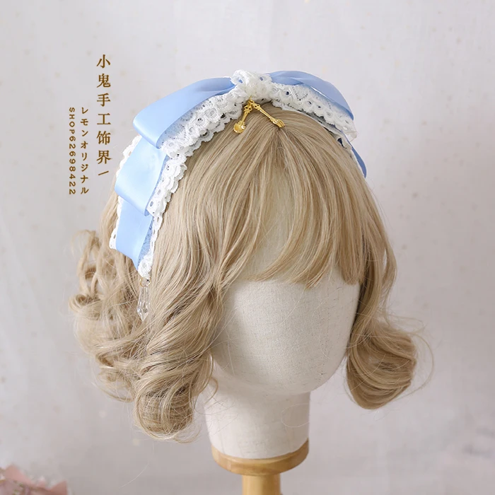 Japanese Lolita Hair Band All-match Soft Sister Cute Lolita Hair Accessories Lace Bow KC Hairband