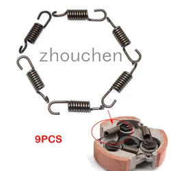 6 Pieces 2 Stroke Engine Parts Clutch Pads Spring for 49cc Mini Pocket Bike