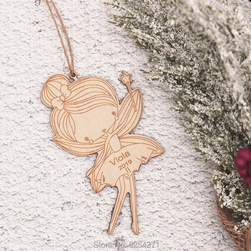 

Personalized Baby or Child Sugar Plum Fairy Girl Christmas Ornament，Fairy Wood Ornament，Custom Ornament Personalized with Name a