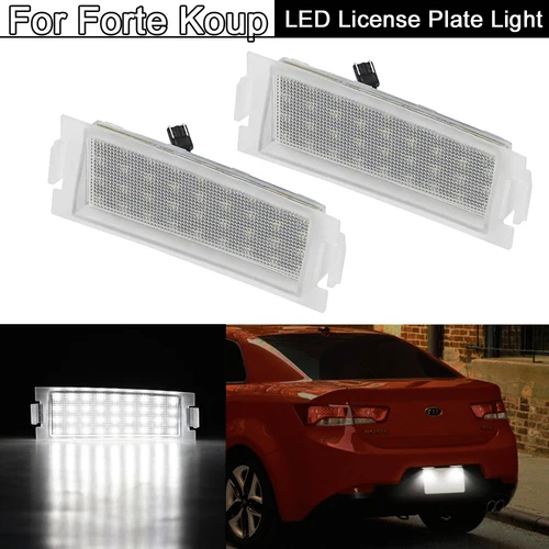 Luz LED blanca para matrícula de Kia Forte Koup, 2 puertas, 2009, 2010, 2012, 2013, 2014, 2015, 2016, 2017, 2 uds.