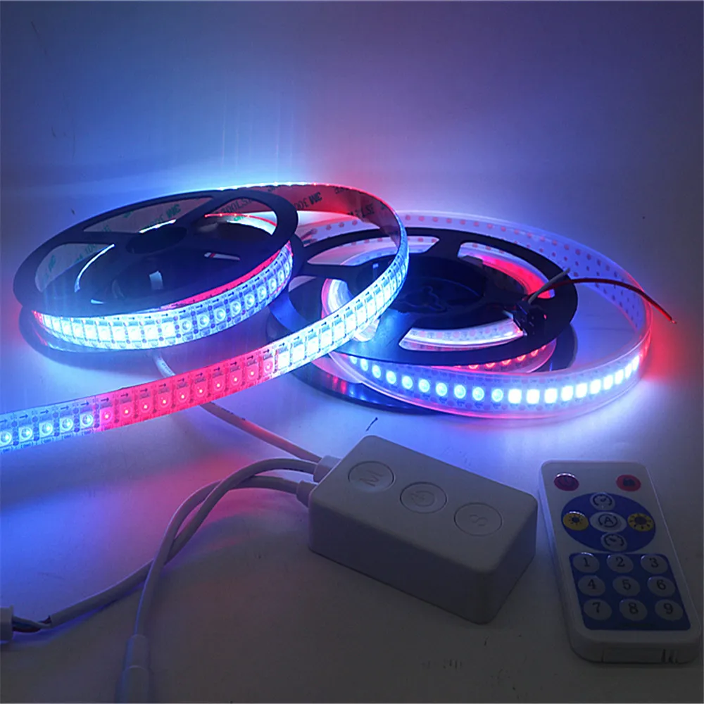 SP601E WS2812B WS2811 Music Controller Built In Mic Dual Signal Addressable Pixels LED RGB Strip Light IOS/Android App DC5V-24V