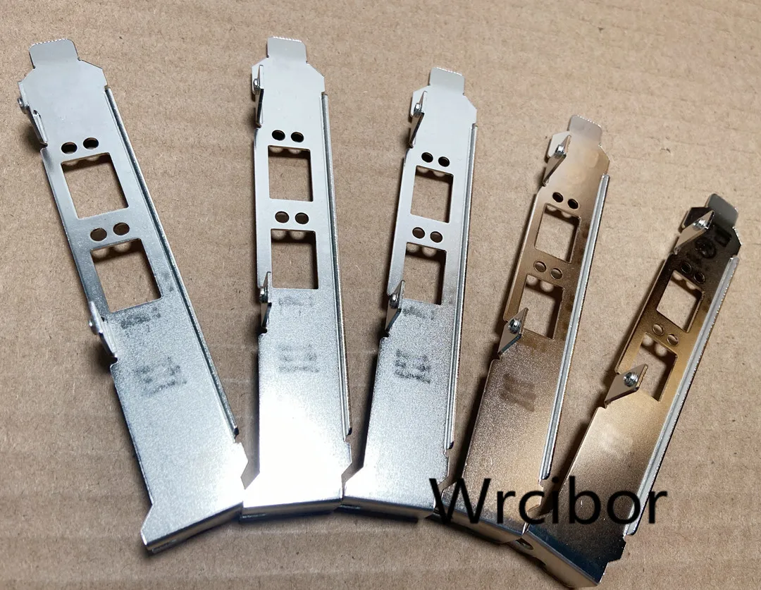 5PC Full Height profile Bracket for DELL W1GCR HN10N Broadcom BCM57810S DP 10Gb BASE-T