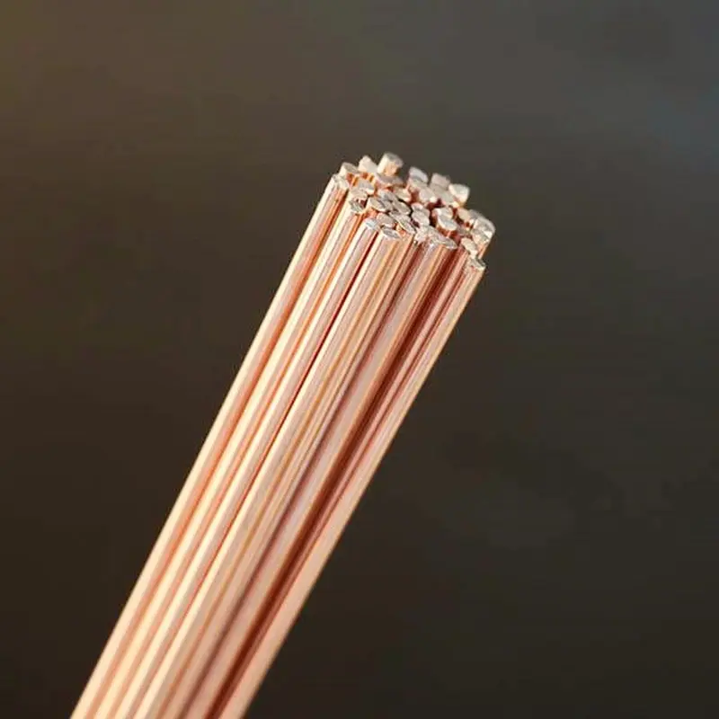 Phosphorus Copper Electrode Welding Wire, Latão Welding Rod, solda Rod, não há necessidade de solda em pó, 500mm, 5 PCs, 10 PCs, 20PCs